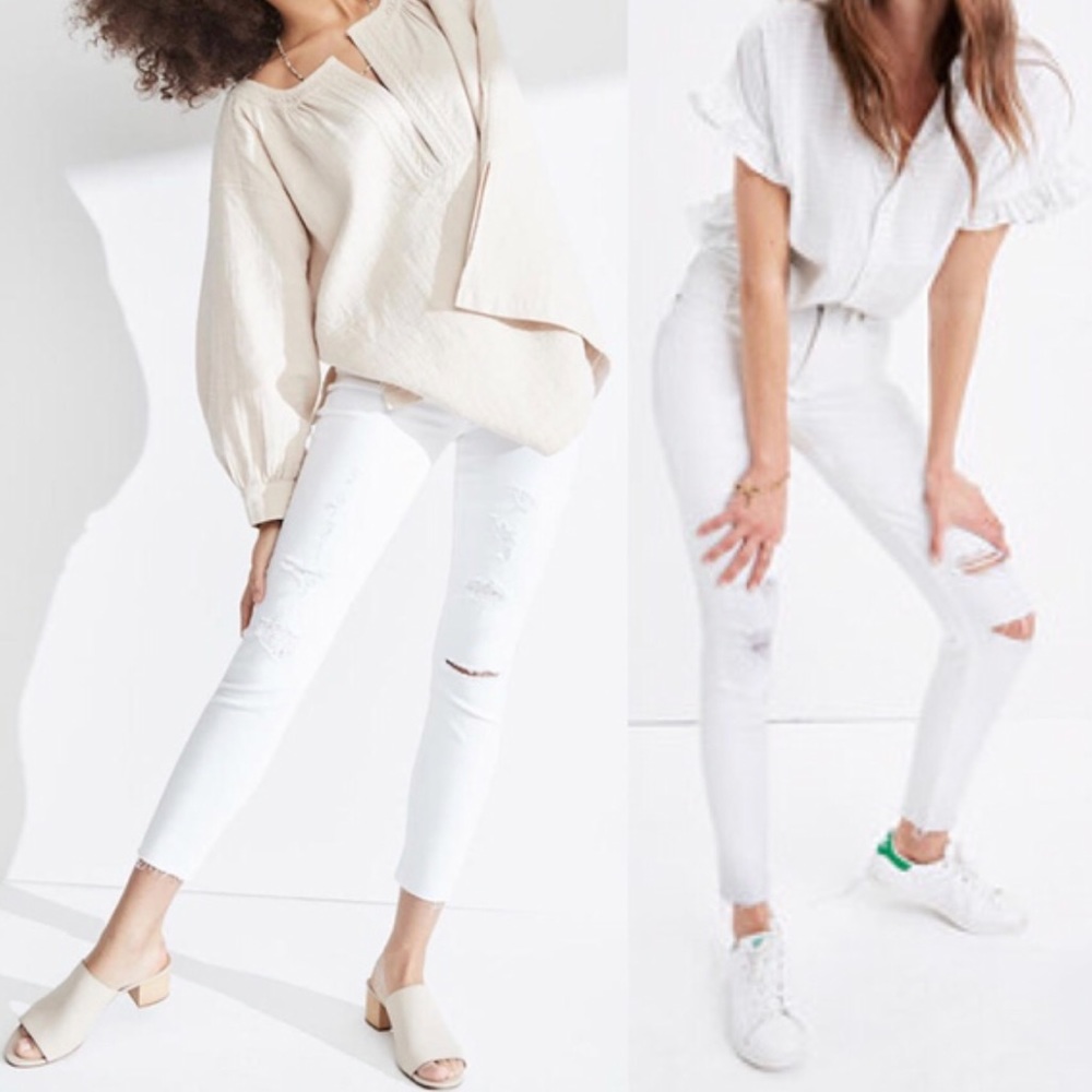 Madewell // 9” Rise Skinny Distressed Crop Jeans